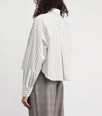 Rag & Bone Marin Stripe Layered Shirt In Cream Stripe In Multi