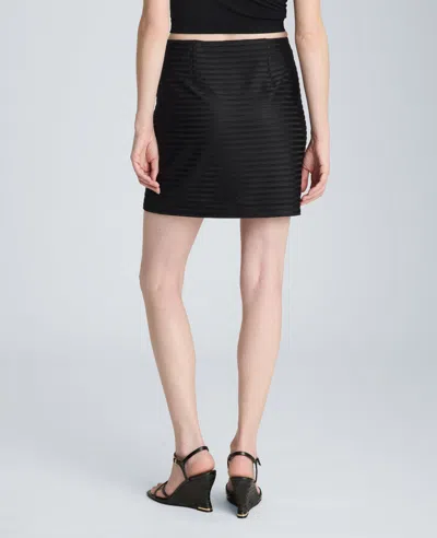 Kenneth Cole Pull On A-line Mini Skirt In Black