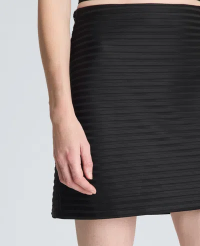 Kenneth Cole Pull On A-line Mini Skirt In Black