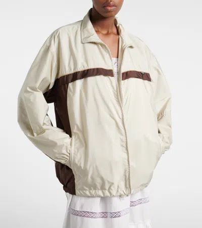 Prada Re-nylon Jacket In Neutral