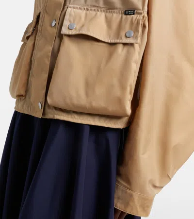Prada Re-nylon Cropped Jacket In Neutral