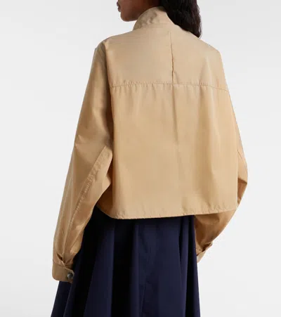 Prada Re-nylon Cropped Jacket In Neutral