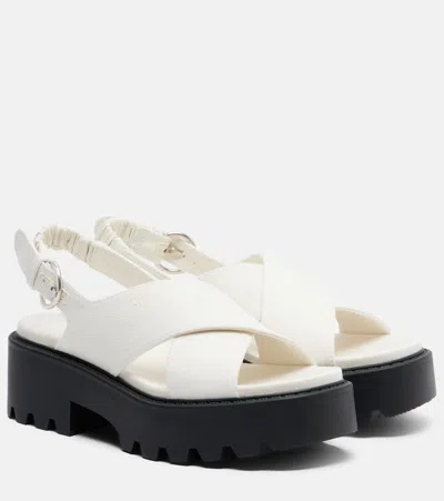 Miu Miu Platform Slingback Sandals In Multi