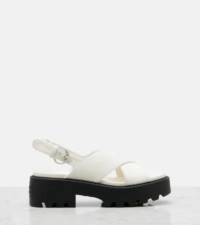 Miu Miu Platform Slingback Sandals In Multi
