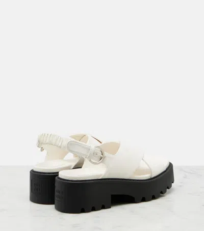 Miu Miu Platform Slingback Sandals In Multi