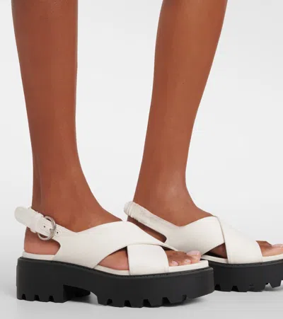 Miu Miu Platform Slingback Sandals In Multi