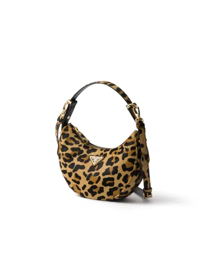 Prada Arqué Printed Leather Shoulder Bag In Multi