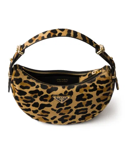 Prada Arqué Printed Leather Shoulder Bag In Multi