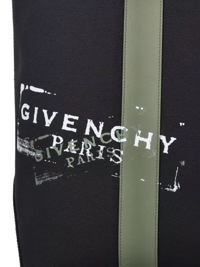 Givenchy Large Canvas Tote Bag Rectangular Handles In Black