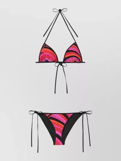 Pucci Iride Graphic Triangle Bikini Set In Multi