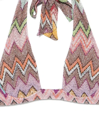 Missoni Zig-zag Pattern Bikini In Multi