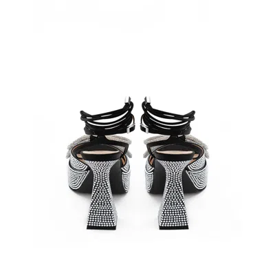 Mach&mach Chic Black Leather Platforms For Elevated Style In Black