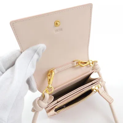 Pre-owned Mcm Pink Chain/shoulder Wallet ()