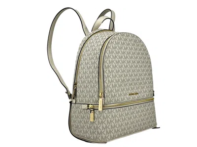 Michael Kors Rhea Medium Pvc Backpack Bookbag In Gray