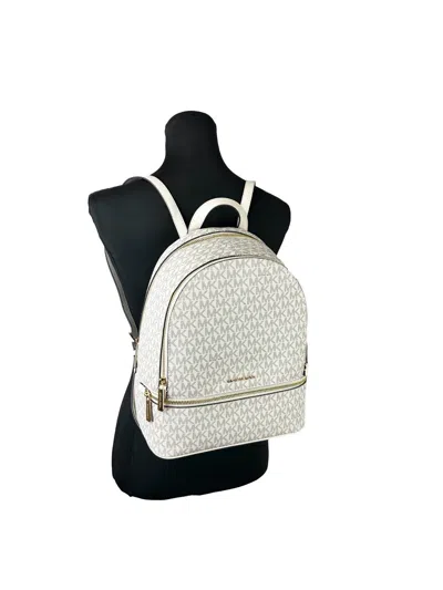 Michael Kors Rhea Medium Pvc Backpack Bookbag In Gray