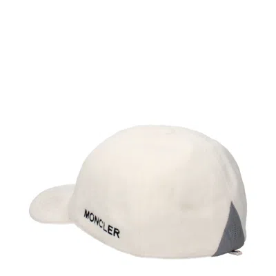 Moncler White Polyester Cap (baseball Hat) In Neutral