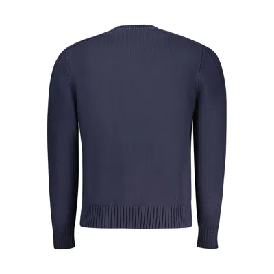 North Sails Blue Wool Men Sweater In Blue