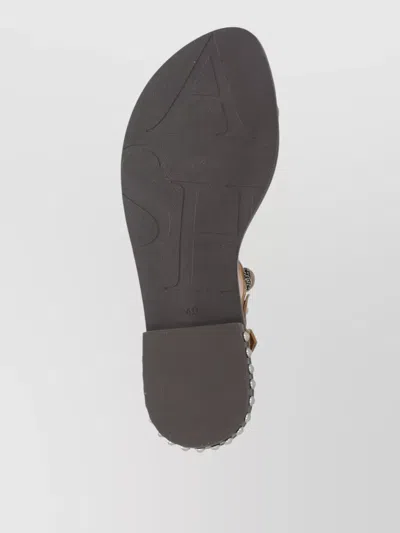 Ash Stud-embellished Leather Sandals In Multi