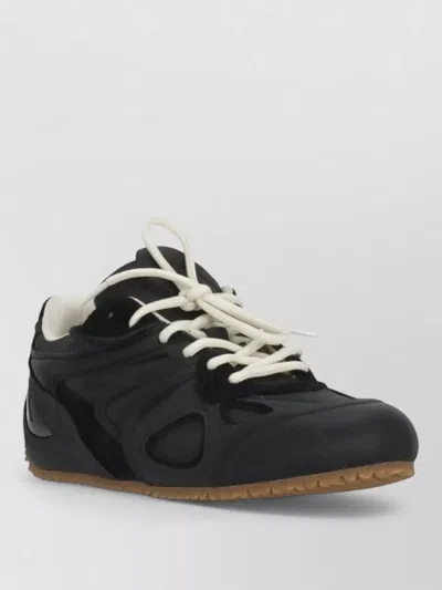Axel Arigato Slow Runner Black Sneaker With Insert Design And Grooved Sole In Leather And Suede Woman