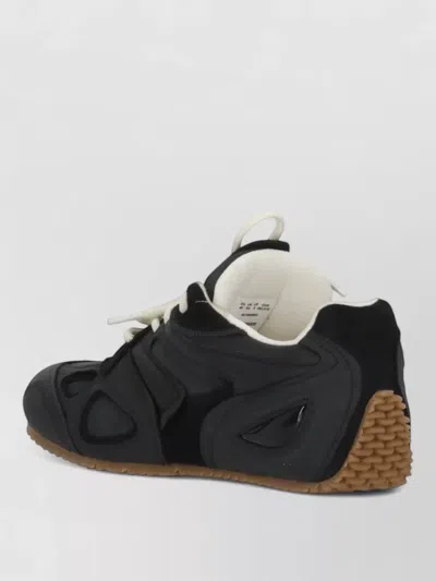 Axel Arigato Slow Runner Black Sneaker With Insert Design And Grooved Sole In Leather And Suede Woman