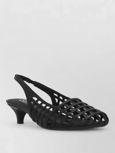 Ash Enji Cage-construction Slingback Pumps In Black