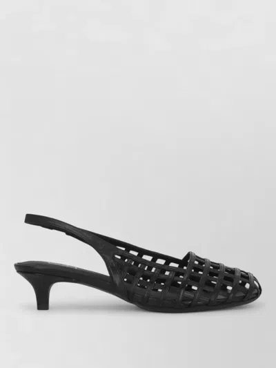 Ash Enji Cage-construction Slingback Pumps In Black