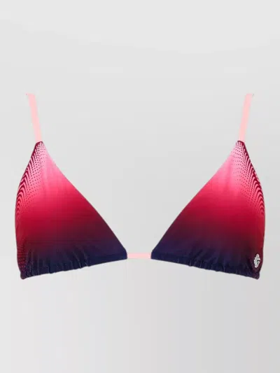 Casablanca Gradient-effect Bikini Top In Red