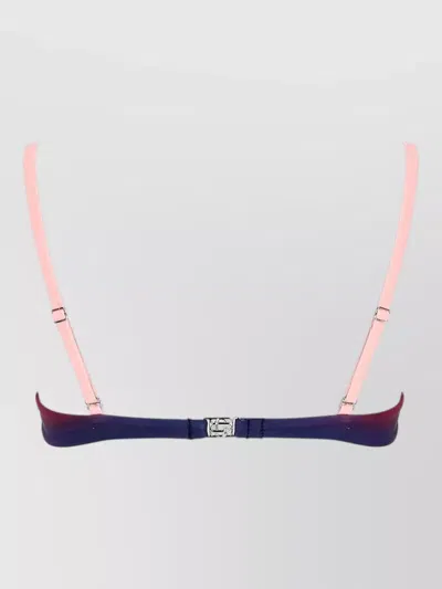 Casablanca Gradient-effect Bikini Top In Red