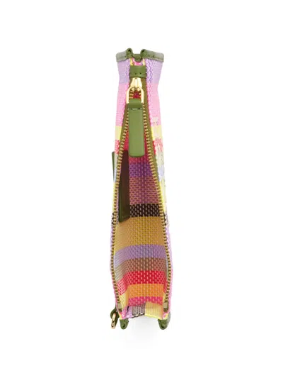 Marc Jacobs The Pouch Stripe Mesh Make Up Bag In Pink