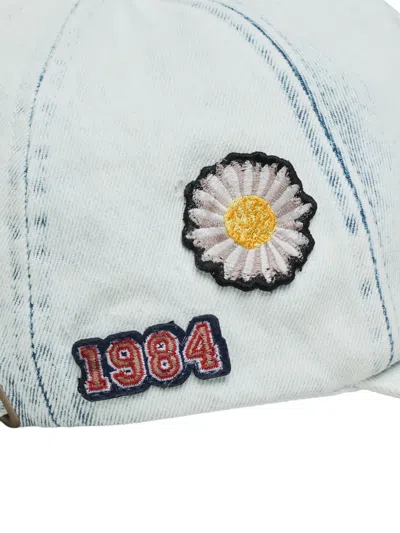 Marc Jacobs Tattoo Patch Denim Cap In Brown