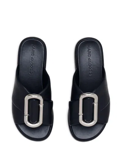 Marc Jacobs The Pop J Marc Platform Wedge Slide Sandal In Black