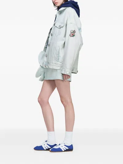 Marc Jacobs Logo-patch Denim Jacket In Blue