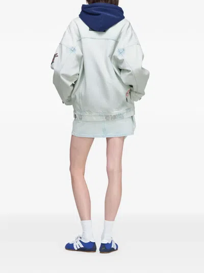 Marc Jacobs Logo-patch Denim Jacket In Blue