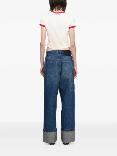 Marc Jacobs Logo-appliqué Jeans In Blue