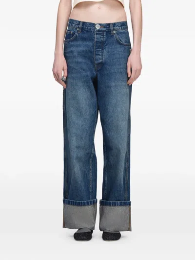 Marc Jacobs Logo-appliqué Jeans In Blue
