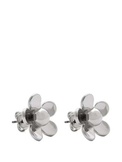Marc Jacobs Daisy Stud Earrings In White