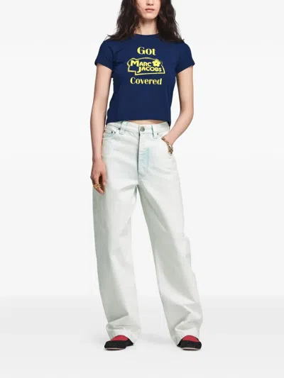 Marc Jacobs Bow Jeans In Blue
