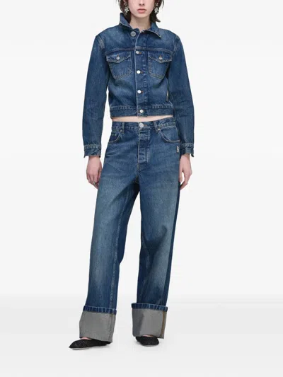 Marc Jacobs Shrunken Denim Jacket In Blue