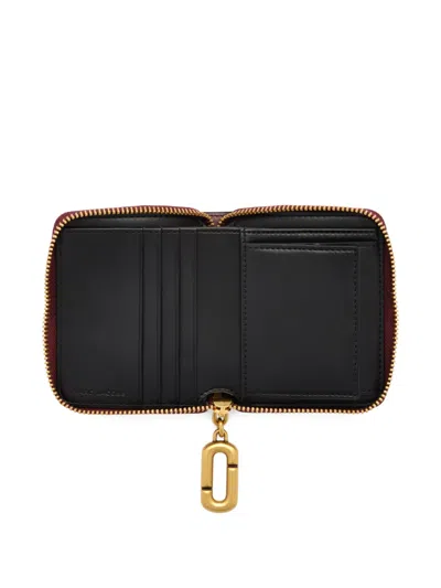 Marc Jacobs The Pop J-marc Slim Compact Wallet In Red