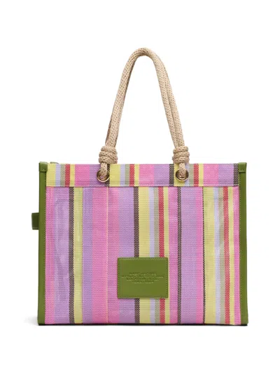 Marc Jacobs Tote Bag Rope Handles Striped Pattern In Pink
