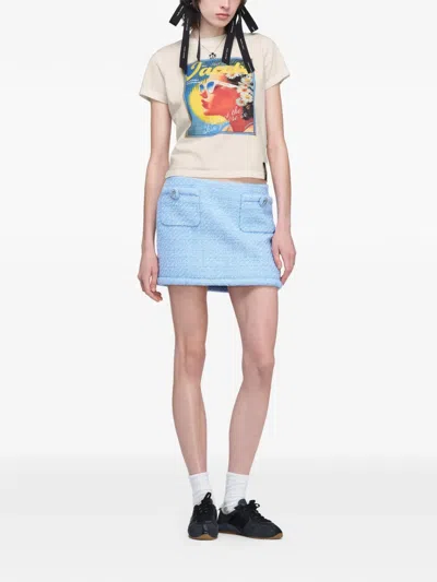 Marc Jacobs Pop J Marc Tweed Skirt In Blue