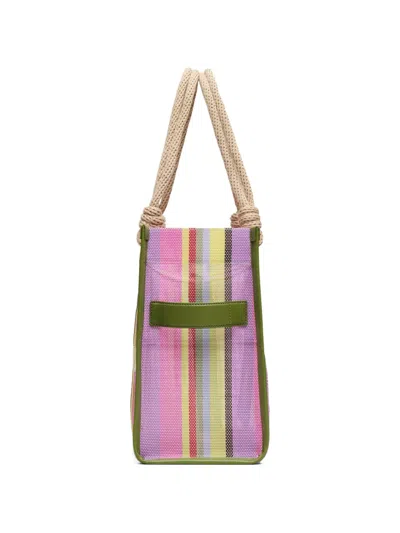 Marc Jacobs Tote Bag Rope Handles Striped Pattern In Pink