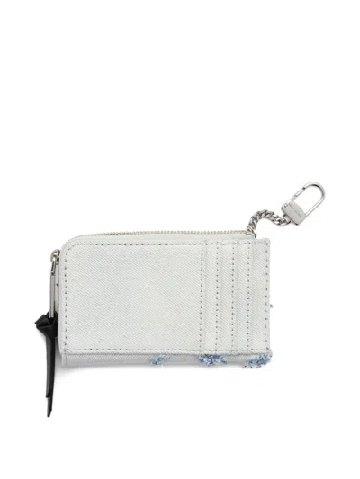 Marc Jacobs Daisy Denim Wallet In White