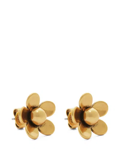 Marc Jacobs Daisy Stud Earrings In Gold