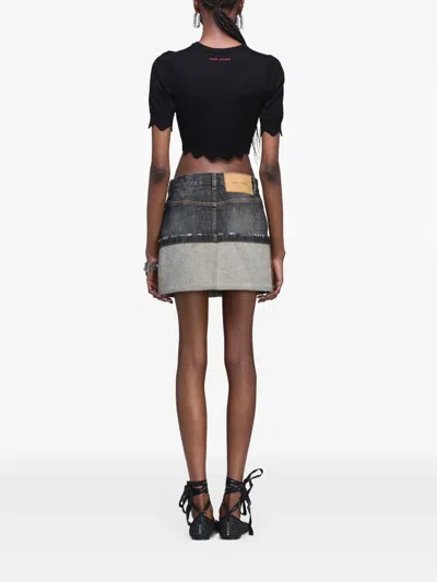 Marc Jacobs Cuffed Mini Skirt In Multi