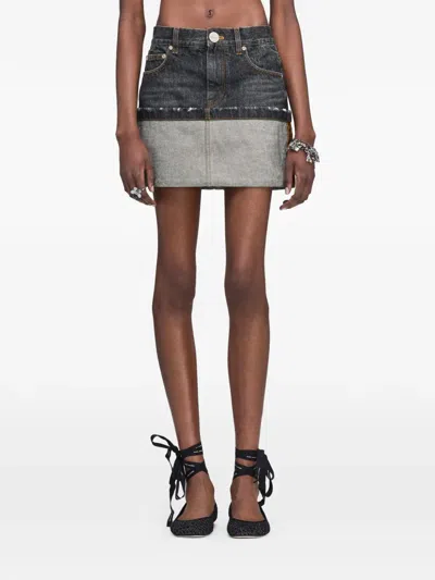 Marc Jacobs Cuffed Mini Skirt In Multi