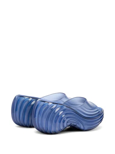Diesel Blue Melissa Edition Platform Mule Heeled Sandals In Multi