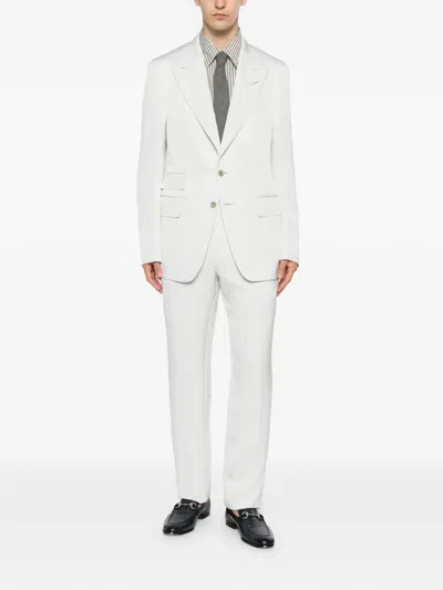 Tom Ford Shelton Peak-lapel Single-breasted Blazer In Multi