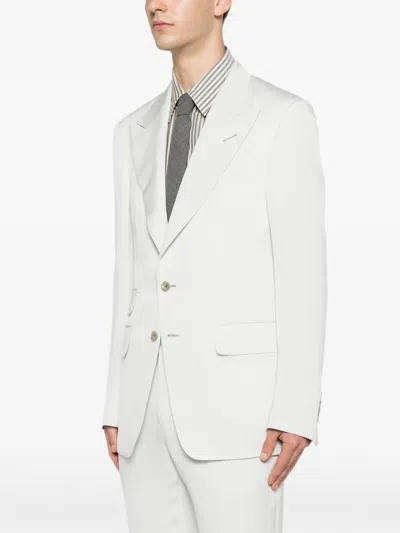 Tom Ford Shelton Peak-lapel Single-breasted Blazer In Multi