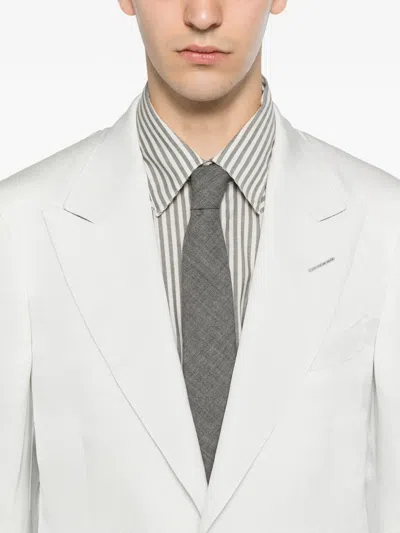 Tom Ford Shelton Peak-lapel Single-breasted Blazer In Multi